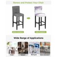 thumbnail image 3 of Purple Leaves Bar Stool Covers Set of 6, Summer Botanical Stretch Washable Bar Chair Covers with Backs, Removable Pub Counter Height Chair Cover for Kitchen Dining Room Cafe Watercolor Weeping, 3 of 7