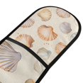 thumbnail image 4 of Yayeee Double Oven Mitt Kitchen Heat Resistant Baking 35" x7" Quilted Glove, Beige Seashell, 4 of 6