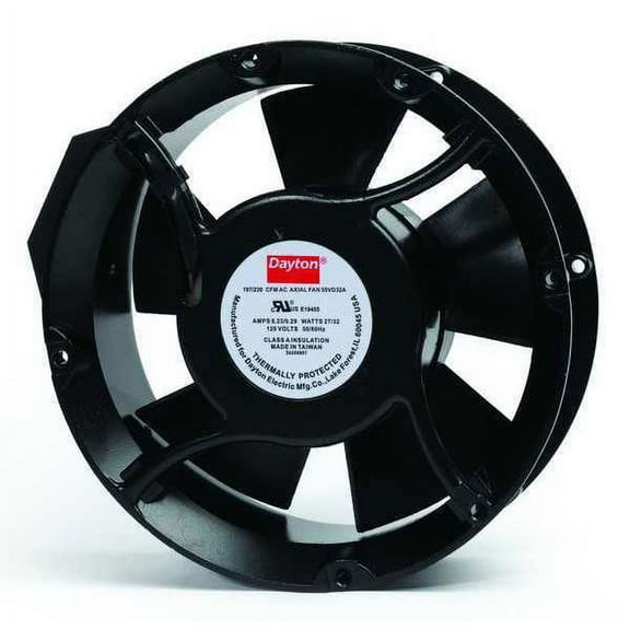 1 pc, Dayton Standard Round Axial Fan, 120V AC, 197/230 cfm