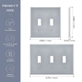 thumbnail image 3 of Dailycode Light Switch Plate Covers 2 Gang Wall Plate Plastics Outlet Covers for Kitchen Home Office Decor Light Grey, 3 of 8
