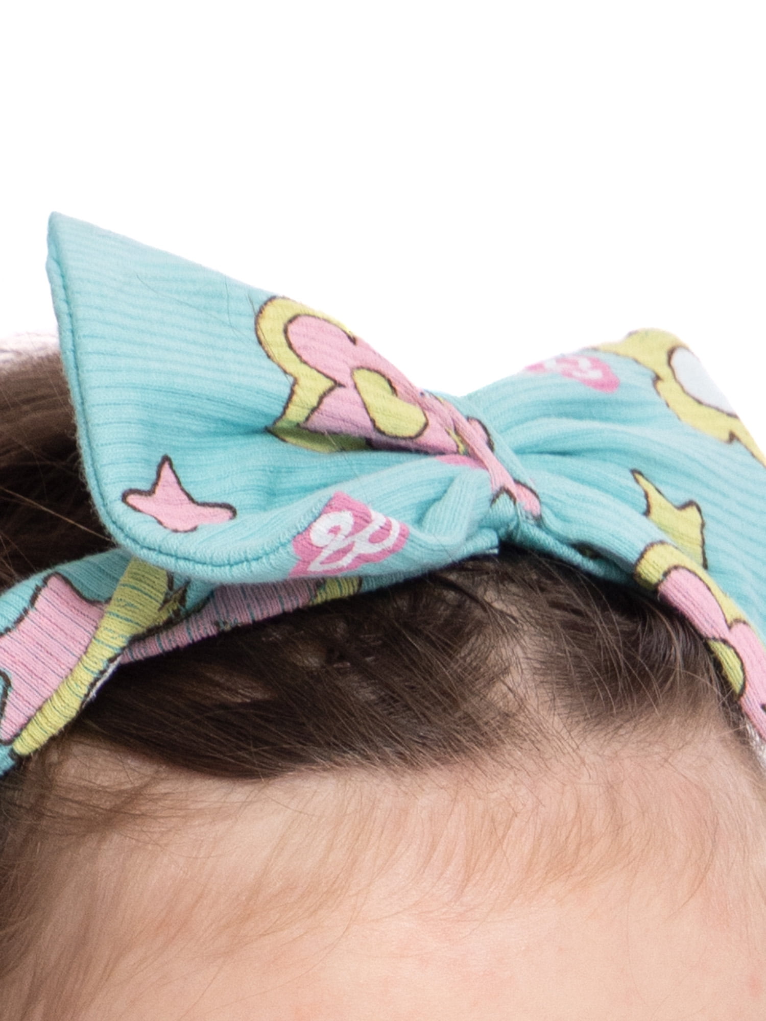 Barbie Baby Girls Ruffle Top and Flare Leggings with Bow Headband Set, 3-Piece, Sizes 0/3M-24M