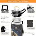 thumbnail image 4 of Raccoon Space Universe Sports Water Bottle Portable Travel Mug 32oz BPA Free Leak Proof Straw Transparent Tritan for Gym Yoga Cycling Camping, 4 of 7