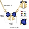 thumbnail image 4 of FindChic 14K Gold Plated Necklace for Women, Love Heart Cubic Zirconia Pendant September Birthstone Bow Necklaces Birthday Mothers Day Jewelry Gifts Her Wife Lady Adults Ideas, 4 of 9
