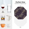 thumbnail image 4 of KLL Drink Coasters Set Octagon of 4,PU Leather Absorbent Coasters Set Decorative Coffee Cup Coasters Housewarming Gift for Home Decor-Dice, 4 of 5