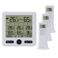 thumbnail image 1 of Termómetro digital Dormitorio Tablero de pared Colgando LCD grande LCD Temperatura Temperatura Medidor de humedad Electronic Dispositivo de medición Blanco seitruly HA011250-02B, 1 of 7