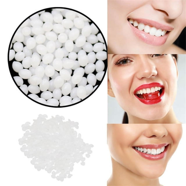 SCZ Kit de dientes temporales dientes y huecos FalseTeeth pegamento sólido adhesivo para dentaduras postizas