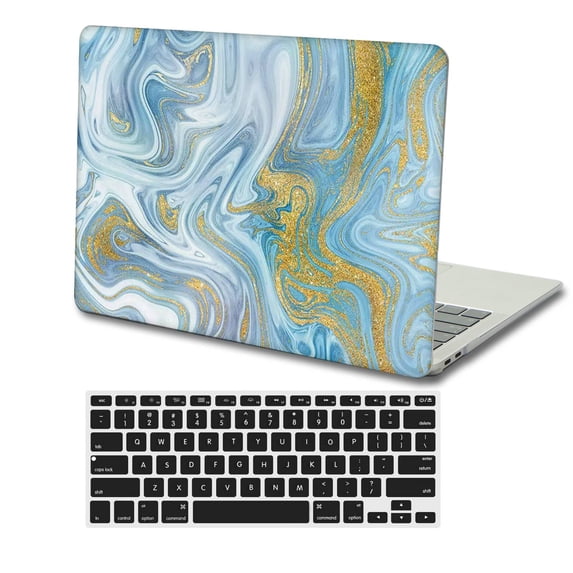 KSK KAISHEK Hard Case Cover Compatible 2016-2022 Rel. MacBook Pro 13 inchs Touch ID + Black Keyboard Cover Model: A1706/A1708/A1989/A2159/A2251/A2289/A2338 M1 Marble 78