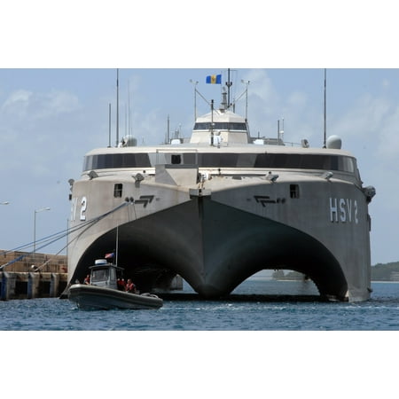 LAMINATED POSTER High Speed Vessel Swift (HSV 2) demonstrates small boat operations and navigation for Barbados Defen Poster Print 24 x (Best Small Speed Boats)