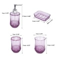 thumbnail image 2 of Unique Bargains 1 Set Durable Bathroom Accessories Set for Bathroom Vanities Transparent Purple PS, 2 of 4