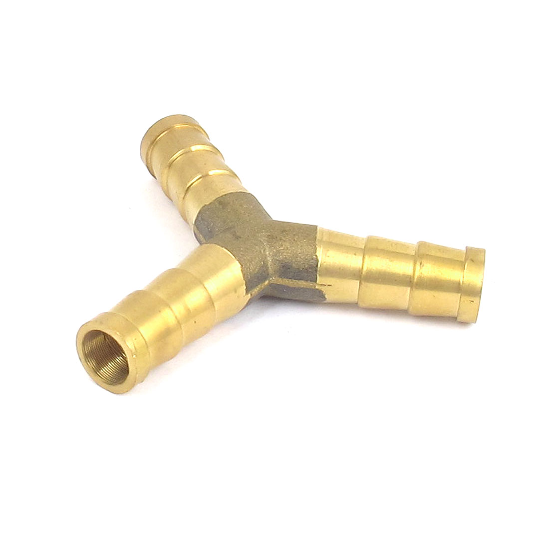 8mm Dia Metal Y Shaped 3 Ways Air Compressor Hose Barb Joint Fitting