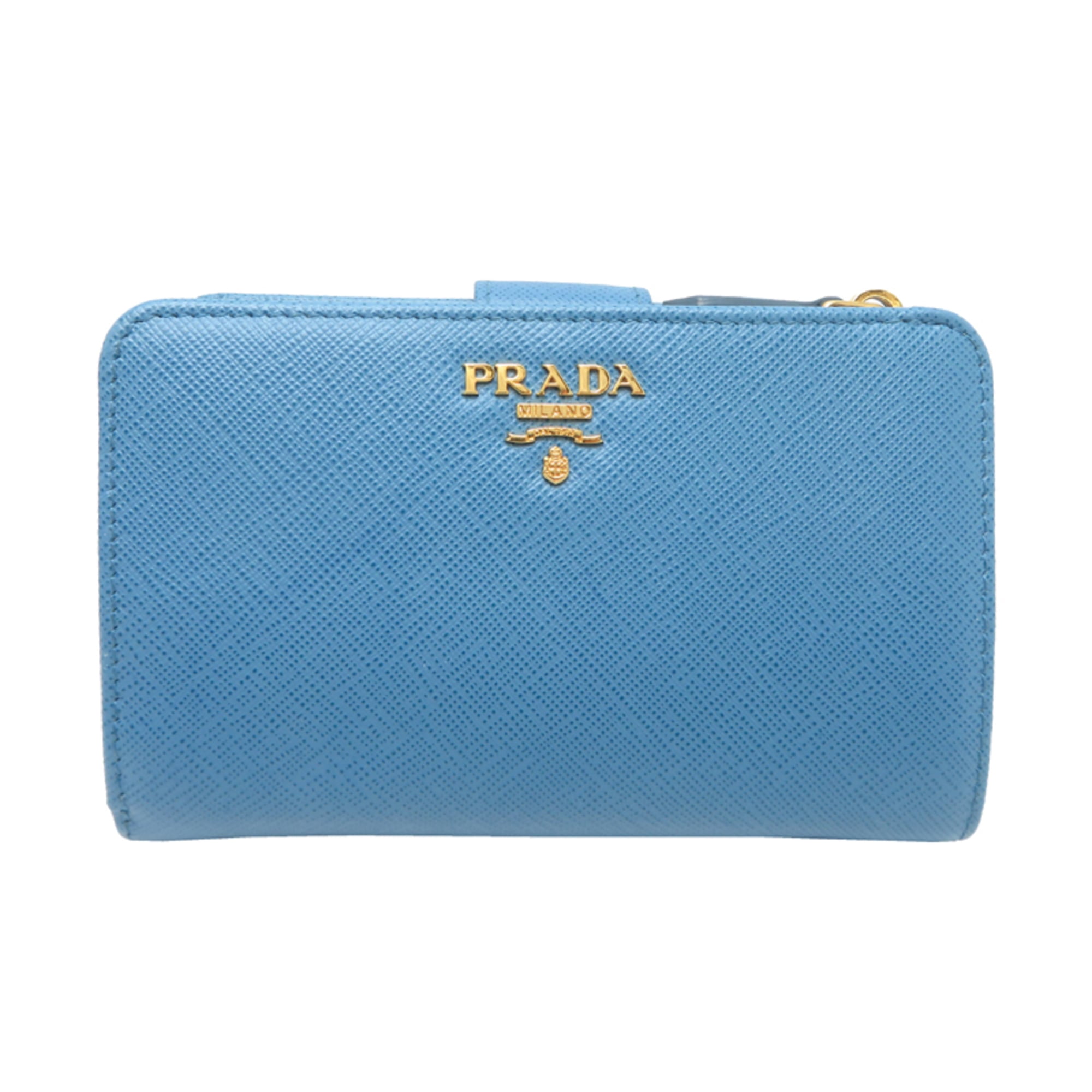 うる PRADA 1ML225 SAFFIANO L Pre-Owned Prada Women's Bi-fold Wallet 1ML225 Saffiano Leather