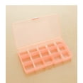 thumbnail image 6 of TRIANU 4 Pack Plastic Tray, 15 Grids Bead Organizer with Movable Dividers Storage, Adjustable Clear Plastic Organizer, Travel Organizer Box, Small Parts Organizer for Beads, Jewlery, Rings, 6 of 7