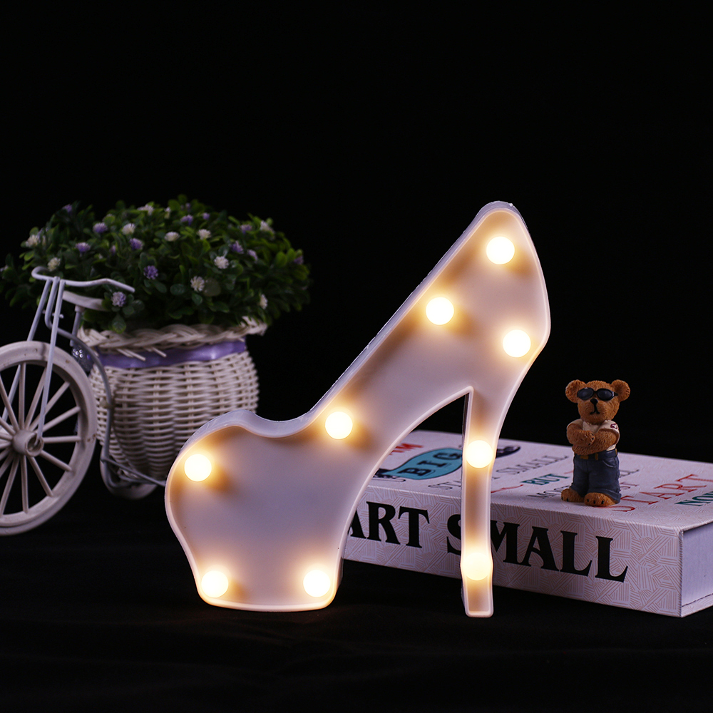 MeAddHome 3D Fashion LED Night light LED Table Lamp Highheeled shoe LED Light Romantic Night
