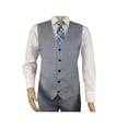 thumbnail image 6 of Men Suit BERLUSCONI Turkey 100% Italian Wool Super 180's 3pc Vested #Ber7 Sky, 6 of 8