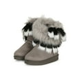 thumbnail image 5 of Asymmetrical Fur Round Toe Flat Winter Boots 19846, 5 of 5