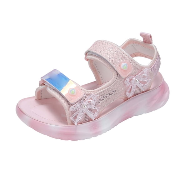 Weebloom Kids Toddler Girl Sandals Versatile With Adjustable Strap Sole Lightweight Beach Footwear Comfort Hook & Loop Summer Shoes Beach Walking Sandal