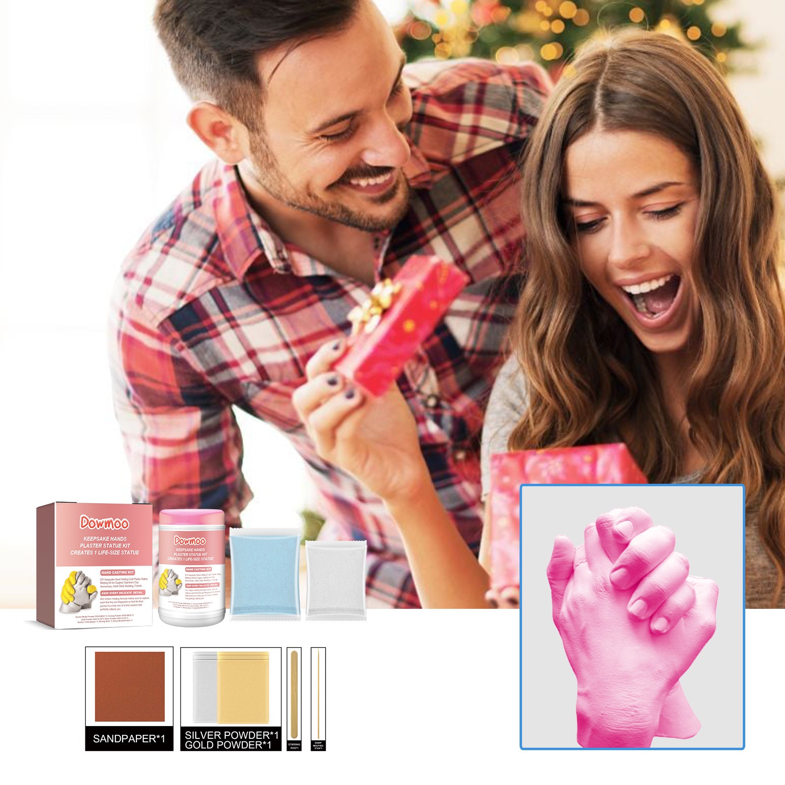 Kit Moulage Main Bébé - Poudre Clone 3D Pour Empreintes, Souvenir Famille, Cadeau Décoratif