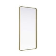 thumbnail image 4 of Elegant Decor Contour Metal Rectangle Mirror 30x60 in Brass, 4 of 9