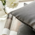thumbnail image 6 of Phantoscope Soft Silky Velvet Series Decorative Throw Pillow, 20" x 20", Dark Gray, 1 Pack, 6 of 7