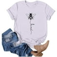 thumbnail image 4 of Wangmeiwg Women's Floral Print Round Neck T Shirt | Casual Short Sleeve Tee | Comfortable & Stylish Phrasing Shirt, 4 of 5