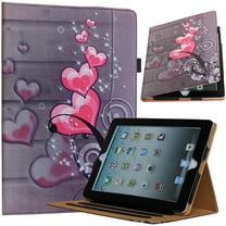 JYtrend Case for 10.5 inch iPad Air 3 /Pro 10.5, Cover with Pocket (Heart Flower)