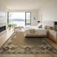 thumbnail image 3 of ODIKA 9'x12' Washable Area Rug Southwestern Motif Distressed Border Salt Speckled Abstract Spotted Flowing for Master Suite, California King, Under Bed, Non-Shedding, Easy Care, 3 of 7