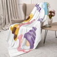 thumbnail image 3 of Rateoe Watercolor Gnome Garden Pattern Flannel Throw Blanket, Ultra-soft Blanket for Bed, Couch, Car, Hypoallergenic Anti-pilling blanket-60"x50"(Vertical), 3 of 6