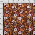 thumbnail image 2 of oneOone Velvet Maroon Fabric Skull Sewing Craft Projects Fabric Prints By Yard 58 Inch Wide, 2 of 5