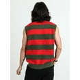 thumbnail image 5 of A Nightmare On Elm Street Logo Sleeveless Red & Green Striped Adult Sweater Vest-XS, 5 of 7