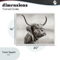 thumbnail image 4 of Stupell Industries Rustic Lodge Horned Highland Cow Gazing White Framed Giclee Art, 20 x 16, by Julia Frost, 4 of 8