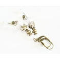 thumbnail image 4 of Vintage Victorian Style White and Antique Bronze Bell Flower Lucite Earrings, 4 of 5