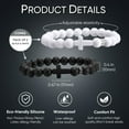 thumbnail image 5 of VNOX 2 Pcs Silicone Cross Bracelet for Men : Comfort Black White Rubber Cross Beaded Silicone Men's bracelet Set Stretch Jesus Wristband, Faith Religious Christianholic Jewelry Gifts, 5 of 11