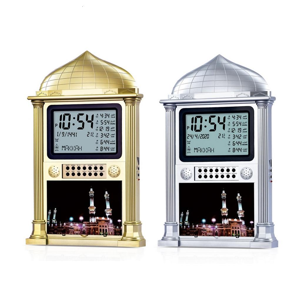 HONCLL HA-4002 Metal Alarm Clock Digital Display Prayer Wall Clock with Build In Memory Chip Support AZAN Time Reminder