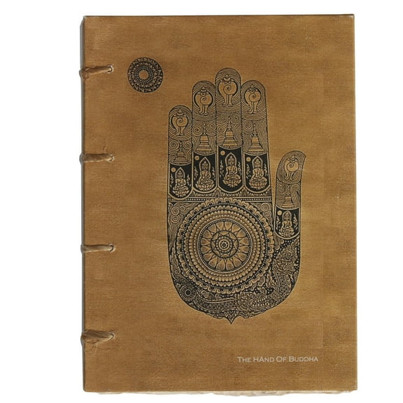 De Kulture Works Journal Vintage Hand of Buddh Artwork Travelogue Diary A5 Size, 140 Pages, 125 GSM