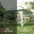 thumbnail image 3 of Outdoor Basic 11'x 11'Pop up Patio Gazebo,Portable Canopy Shade Tent with Sidewalls,White, 3 of 10