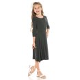 thumbnail image 4 of Honey Vanilla Girls' Princess Seam A-Line Dress with Full Skirt and Easy Removable Label Charcoal X-Large 11-12 Years, 4 of 5