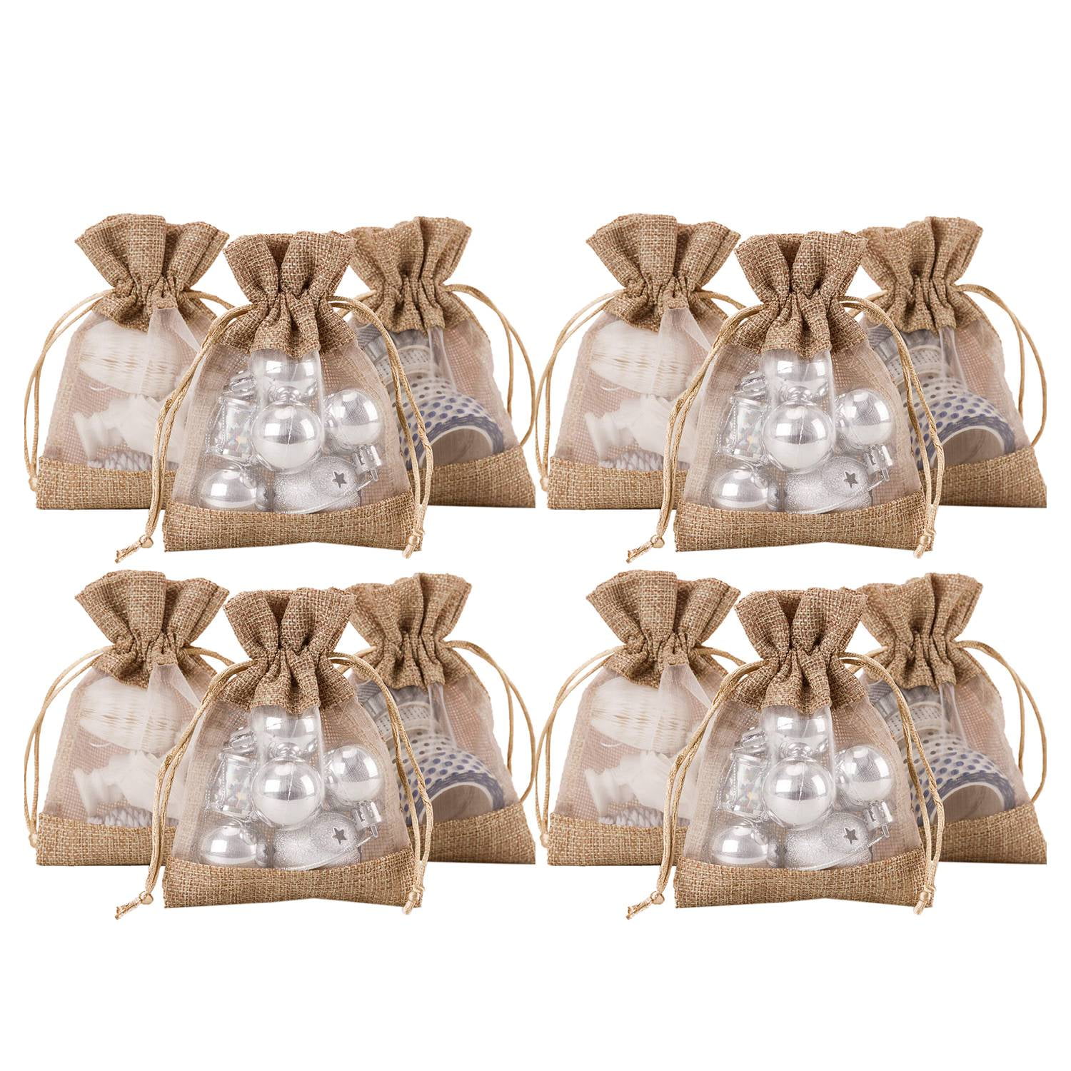 Burlap drawstring gift bags new arrivals