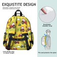 thumbnail image 5 of Tractor and Rainbows Yellow Pattern Cute School Backpack Bag for School with Padded Back and Adjustable Shoulder Straps 15.25"x11.5"x5.25", 5 of 5