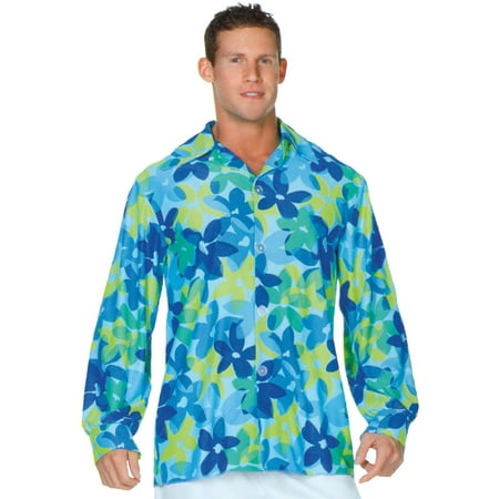 60s Rhinestone - 60s Flowers Shirt Adult Halloween Costume