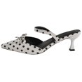 thumbnail image 3 of Elegant Pointed Toe Slipper Heels With Bow Polka for Women Daily Commute Dating, 3 of 6