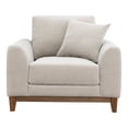 thumbnail image 3 of Furniture of America Nora Mid-Century Modern Chenille Track Arm Accent Chair with Pillows, Light Gray, 3 of 6