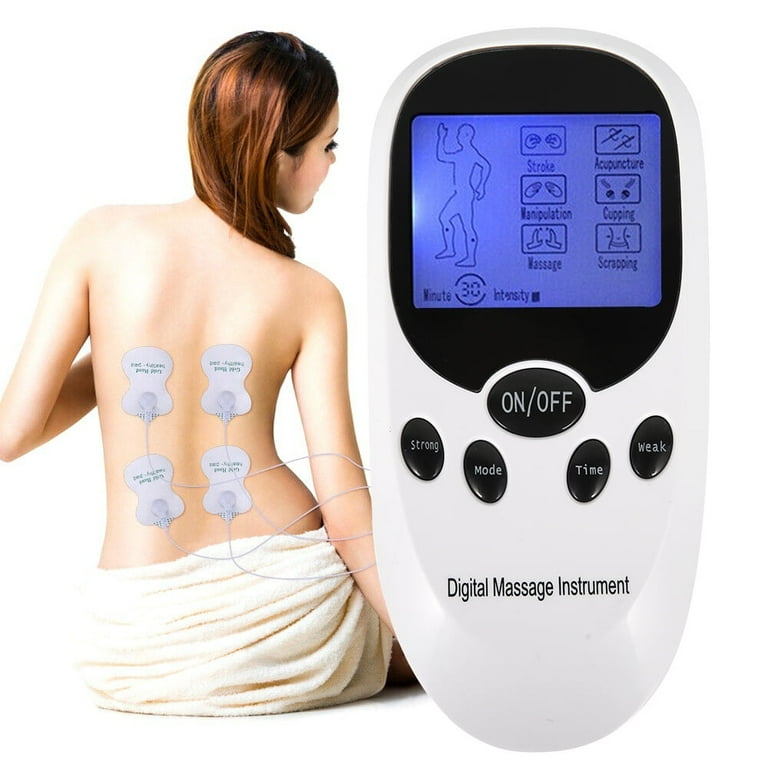 RuiKe Muscle Stimulator Electric Shock Therapy for Muscles Dual Channel  Unit Electronic Pulse Massager Physical Therapy Equipment for Back Pain  Relief 