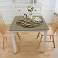 thumbnail image 3 of BANET Elastic Edged Flannel Backed Vinyl Fitted Table Cover - (Beige) Pattern - White, 3 of 7