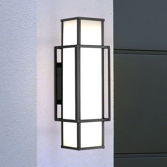 Luxury Contemporary Wall Sconce, Small Size: 24''H x 8.625''W, with Craftsman Style Elements, Matte Black Finish, UHP1542 from the Cavalier Collection by Urban Ambiance