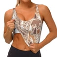 thumbnail image 4 of Lsque Woodland Animals in Neutral Tones Printed Women'S Sports Bra, Compression, Moisture Wicking, High-Impact Sports Bra For Women,Supportive sports bra-XX-Large, 4 of 9
