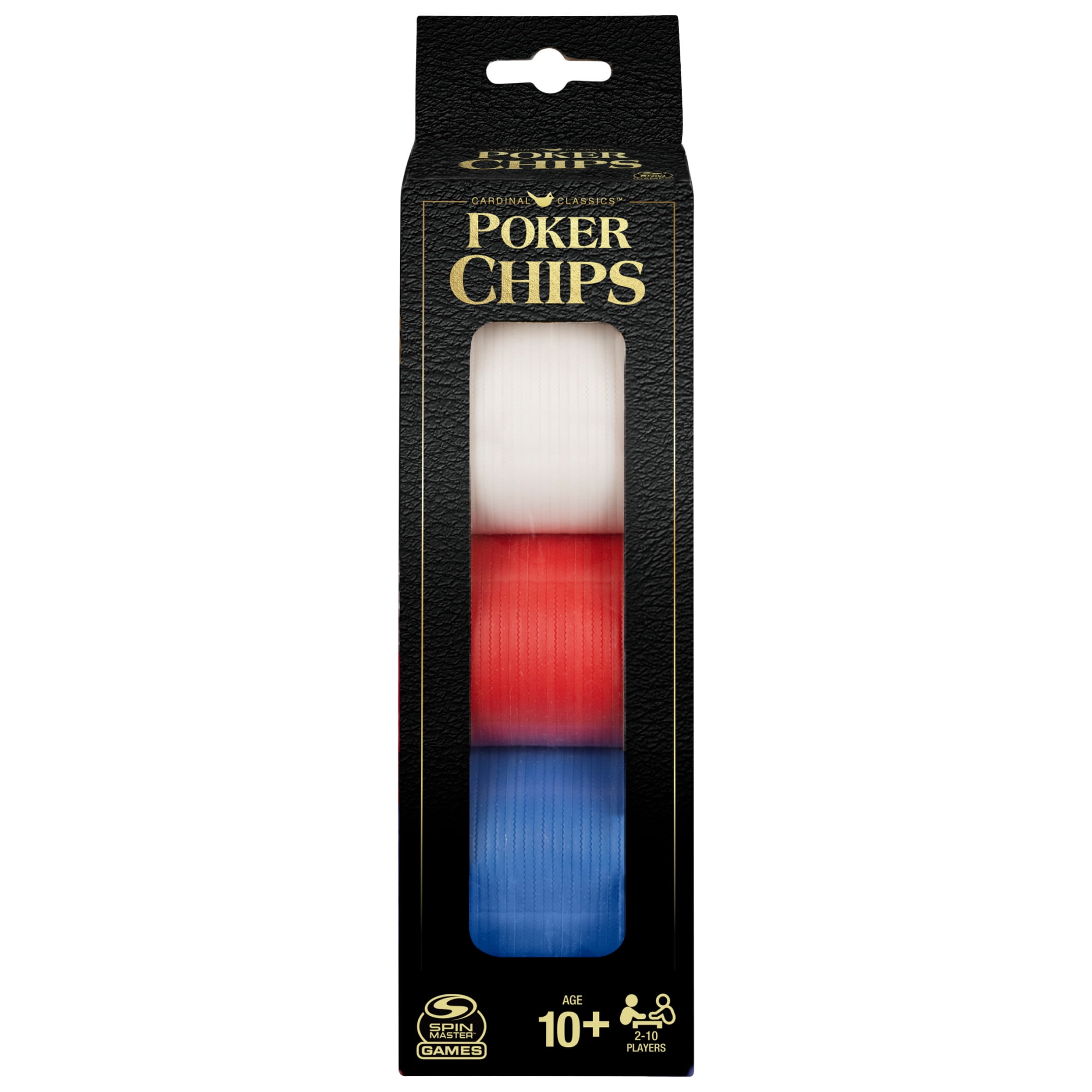 (2 pack) Spin Master Games, Plastic Poker Chips Set for Ages 8 and up (100 Piece Count)