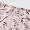 thumbnail image 4 of SWSMCLT Women's Cute Pajamas Cotton Pajama Set Summer Thin Drawstring Pjs Soft Funny V Neck Cool Fall Comfy Loose Pink Cup Large, 4 of 4