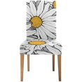thumbnail image 2 of KXMDXA Sunflower Yellow White Stretch Chair Cover Protector Seat Slipcover for Dining Room Hotel Wedding Party Set of 4, 2 of 6