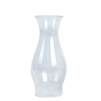 Clear Glass Lamp Chimney, Replacement Hurricane Globe Measures 3 Inch Diameter Base x 8 1/2 Inches High for Oil or Kerosene Lanterns, Crimp Top