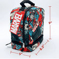 thumbnail image 2 of Marvel Print all over, bottom drop Lunch bag, Captain America, Iron Man, Thor, Spider Man age 3+, 2 of 3
